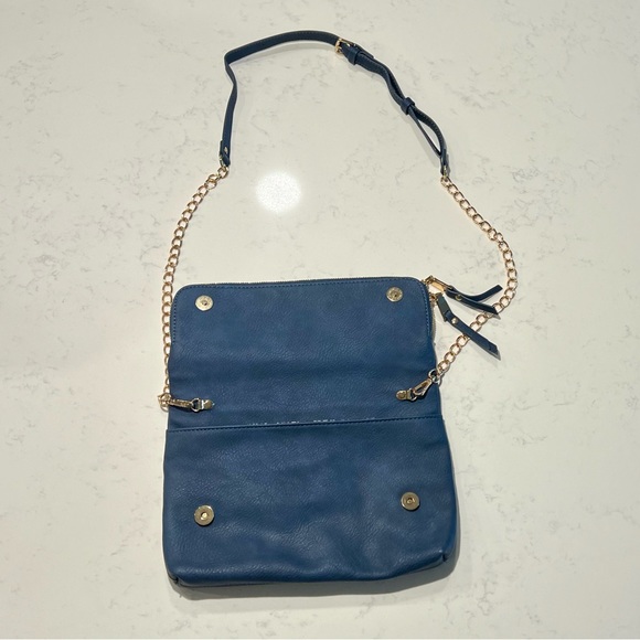 Urban Expressions Dark Blue Convertible Shoulder / Clutch Bag - Picture 2 of 5